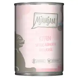 Zooplus Economy Pack 24x400g MjAMjAM Kitten Sappige Kip met Zalmolie Natte Kattenvoer aanbieding