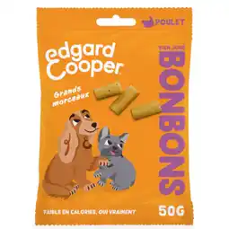 Zooplus 3x50g Edgard & Cooper Hondensnacks Dog Bites Large Kip aanbieding