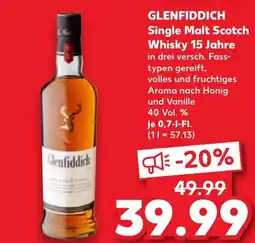 Kaufland DE Glenfiddich Single Malt Scotch Whisky 15 Jahre aanbieding