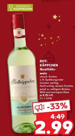 Kaufland DE Rotkäppchen qualitätswein aanbieding