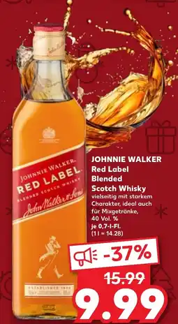 Kaufland DE Johnnie Walker Red Label Blended Scotch Whisky aanbieding