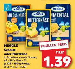 Kaufland DE Meggle Schnittoder Hartkäse aanbieding
