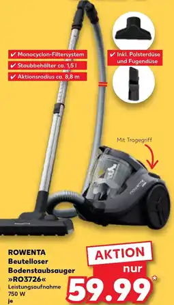 Kaufland DE Rowenta Beutelloser Bodenstaubsauger RO3726 aanbieding