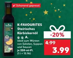 Kaufland DE K-favourites Steirisches Kürbiskernöl g. g. A. aanbieding