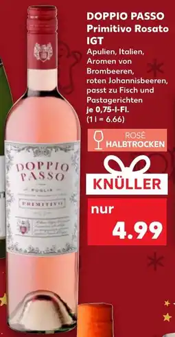 Kaufland DE Doppio Passo Primitivo Rosato IGT aanbieding