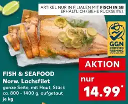 Kaufland DE Fish & Seafood Norw. Lachsfilet aanbieding