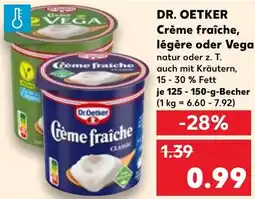 Kaufland DE Dr. Oetker Crème fraîche, légère oder Vega aanbieding
