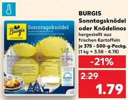 Kaufland DE Burgis Sonntagsknödel oder Knödelinos aanbieding