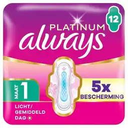 Trekpleister Always Platinum Normal Maandverband aanbieding
