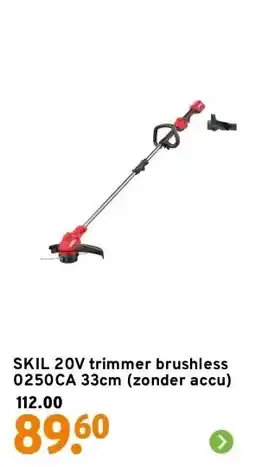 GAMMA SKIL 20V trimmer brushless 0250CA 33cm (zonder accu) aanbieding