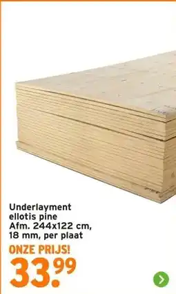 GAMMA Underlayment ellotis pine aanbieding