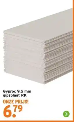 GAMMA Gyproc 9.5 mm gipsplaat RK aanbieding
