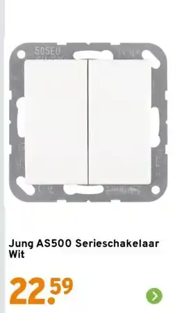 GAMMA Jung AS500 Serieschakelaar Wit aanbieding