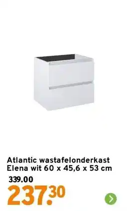 GAMMA Atlantic wastafelonderkast Elena wit 60 x 45,6 x 53 cm aanbieding