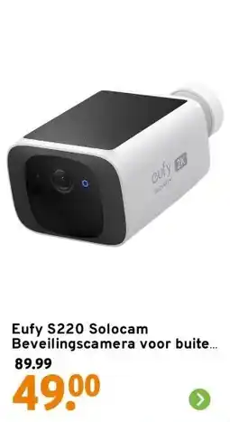GAMMA Eufy S220 Solocam Beveilingscamera voor buiten met Zonnepaneel aanbieding