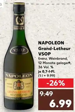 Kaufland DE Napoleon Grand-Letheur VSOP aanbieding