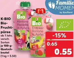 Kaufland DE K-BIO Bio- Fruchtpüree aanbieding
