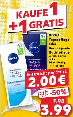Kaufland DE NIVEA Tagespflege oder Beruhigende Nachtpflege aanbieding