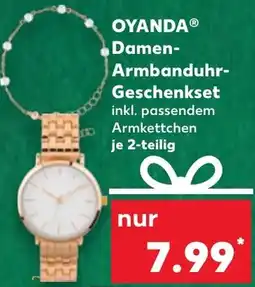 Kaufland DE Oyanda Damen Armbanduhr Geschenkset aanbieding