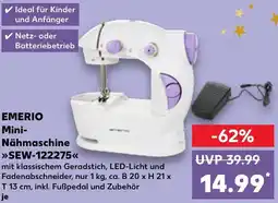 Kaufland DE Emerio Mini-Nähmaschine SEW-122275 aanbieding