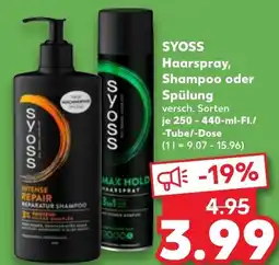 Kaufland DE Syoss Haarspray, Shampoo oder Spülung aanbieding