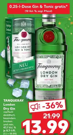 Kaufland DE Tanqueray London Dry Gin aanbieding