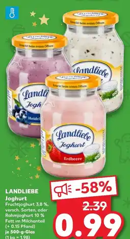 Kaufland DE Landliebe Joghurt aanbieding