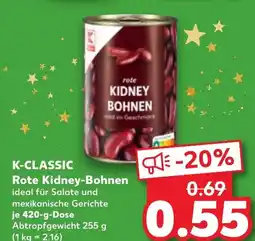 Kaufland DE K-CLASSIC Rote Kidney-Bohnen aanbieding