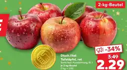Kaufland DE Dtsch./ital. Tafeläpfel, rot aanbieding