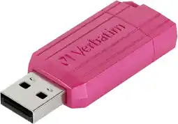 Conrad Verbatim USB DRIVE 2.0 PINSTRIPE USB-stick 128 GB Pink 49460 USB-A 2.0 aanbieding