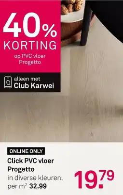 Karwei Click PVC vloer Progetto aanbieding