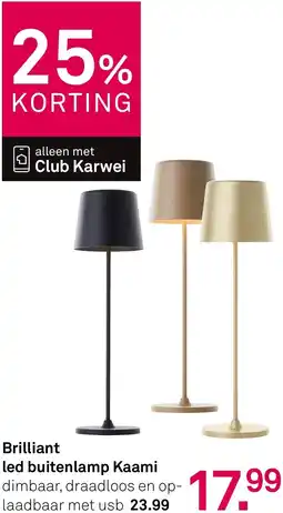Karwei Brilliant led buitenlamp Kaami aanbieding