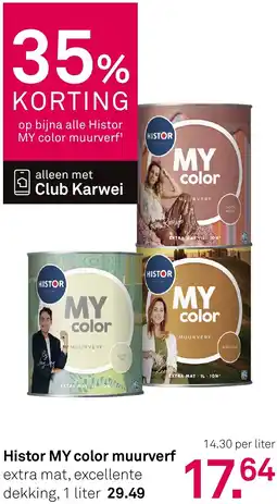 Karwei Histor MY color muurverf aanbieding