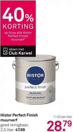 Karwei Histor Perfect Finish muurverf aanbieding