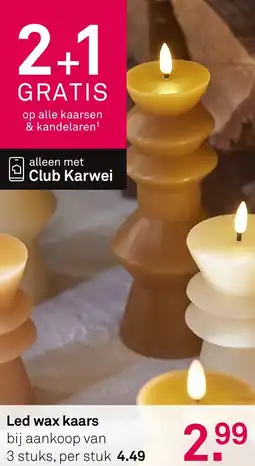 Karwei Led wax kaars aanbieding