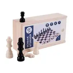 Intertoys Longfield Games schaakstukken in kistje aanbieding