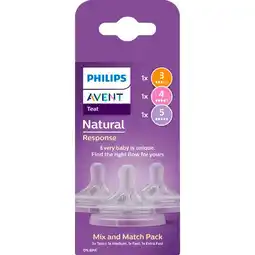 Etos Philips Avent Natural Response Flesspeen Mix&Match 1m+SCY906/03 aanbieding
