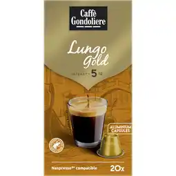 Albert Heijn Caffè Gondoliere Lungo gold capsules aanbieding