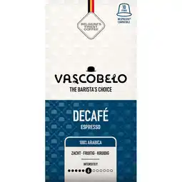 Albert Heijn Vascobelo Decafé espresso capsules aanbieding