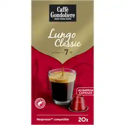 Albert Heijn Caffè Gondoliere Lungo classic capsules aanbieding