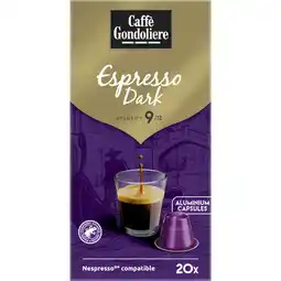 Albert Heijn Caffè Gondoliere Espresso dark capsules aanbieding