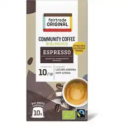 Albert Heijn Fairtrade Original Community coffee espresso capsules aanbieding