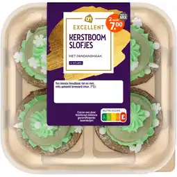Albert Heijn AH Excellent Kerstboom slofjes met pandansmaak aanbieding