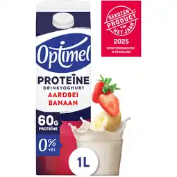 Albert Heijn Optimel Proteïne drinkyoghurt aardbei banaan aanbieding