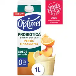 Albert Heijn Optimel Probiotica drinkyoghurt perzik aanbieding