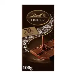 Albert Heijn Lindt Lindor reep 70% pure chocolade aanbieding