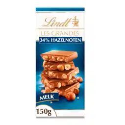 Albert Heijn Lindt Les grandes melkchocolade hazelnoot aanbieding