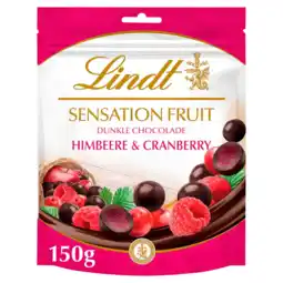 Albert Heijn Lindt Sensation fruit himbeere & cranberry aanbieding