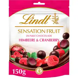 Albert Heijn Lindt Sensation fruit himbeere & cranberry aanbieding