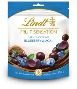 Albert Heijn Lindt Fruit sensation blueberry & acai aanbieding